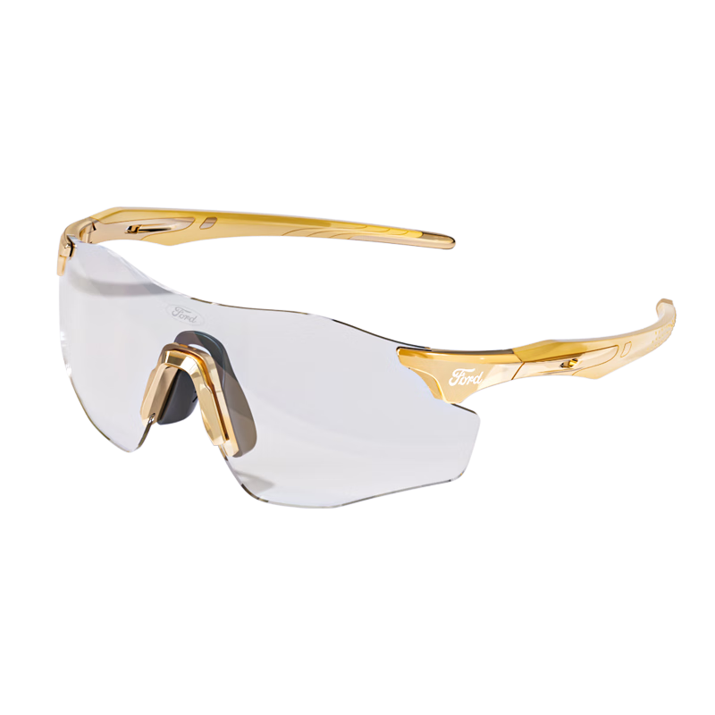 Fute Outdoor Cycling Sunglasses, Running Fitness Myopia Glasses for Men And Women, Photochromic Protective Eyewear F133-01 Transparent Champagne