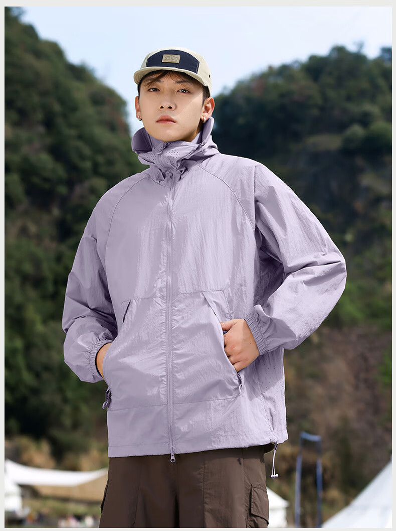 EASTERN CAMEL Unisex Summer UPF50 Sun Protection Outdoor Fishing Jacket Light Gray XS 17