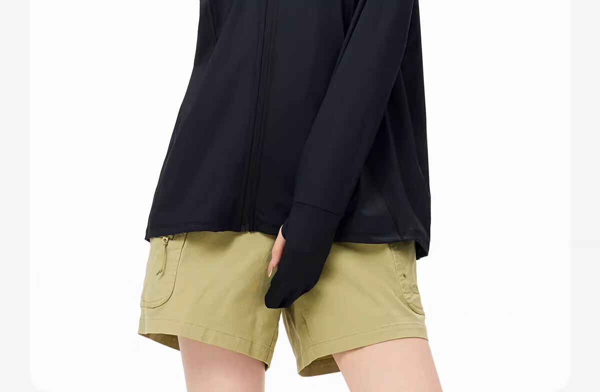 CAMEL Women's Original Yarn Sun Protection Clothing, Loose-Fitting Hooded Heat-Resistant Quick-Dry Breathable Cool-Touch Sun Protection Garment A25BAVV107 2XL 30