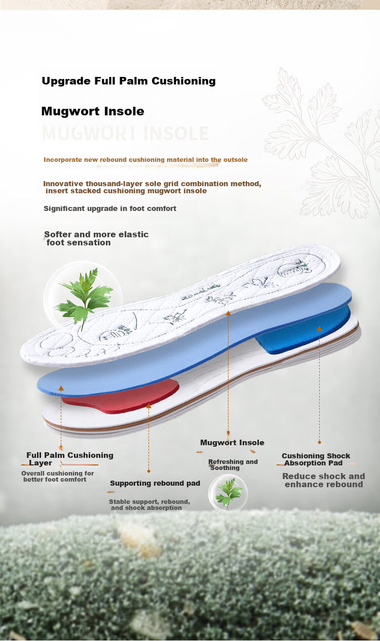 Laomeihua [Triple-Protection Bamboo Fiber] Traditional Beijing Cloth Shoes with Thousand-Layer Sole, Moisture-Absorbing, Quick-Drying, Mugwort Shock-Absorbing, Size 39 5