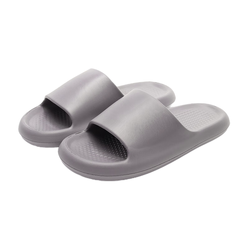 GUOLUOFEI Home Indoor Bathroom Non-Slip Thick Sole EVA Slippers for Men and Women, Cloud-Like Comfort, Couple's Slippers, Lake Blue, Size 44-45