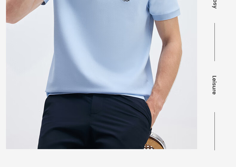 Navigare Italian Small Sailboat Men's Cool-Feeling Elastic Casual Simple Short-Sleeve POLO Shirt 1325525505, Navy Blue, XL 28