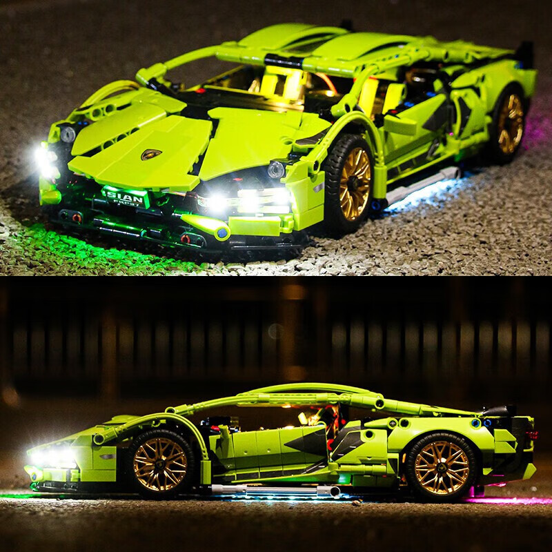Конструктор Miaoyan Lamborghini, сборная модель гоночного автомобиля, совместимый с LEGO, для детей от 7-14 лет, подарок на Новый год