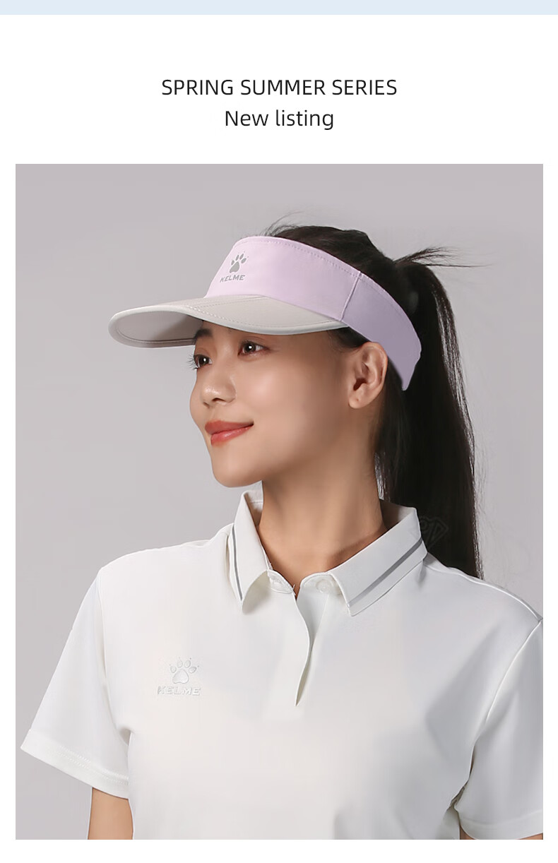 KELME Summer Sunshade Cap Unisex Open-Top Foldable Running Lightweight Breathable Sports Outdoor Quick-Dry Sun Protection Hat 17