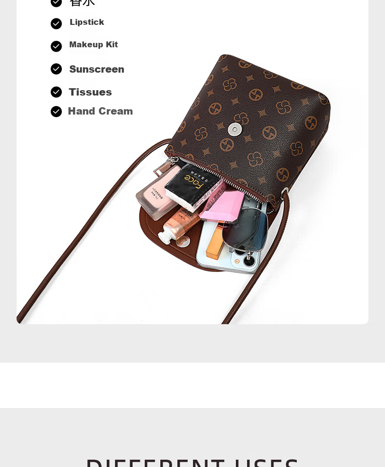 Aiqinghai Handbag, Women's Crossbody Bag, Shoulder Phone Bag, Small Purse, Light Luxury Birthday Mother's Day Gift, Practical Present for Mom 8