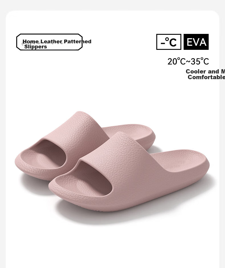 GUOLUOFEI Men's Lightweight Slippers, Spring And Summer New Style, Indoor Bathroom Shower Home Non-Slip Slippers for Women, Pink, Size 40-41 1