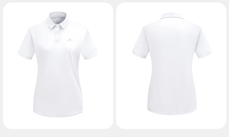 Toread Women's Quick-Dry Polo Shirt Outdoor Sports Breathable Short Sleeve T-Shirt Sorona Solid Color Casual Top White 2XL 22