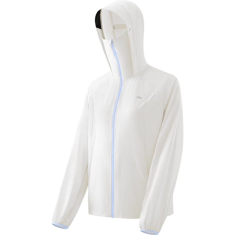 Beneunder Women's Lightweight Water-Repellent Portable Breathable UV Protection Sunscreen Jacket TS402 Cream White L