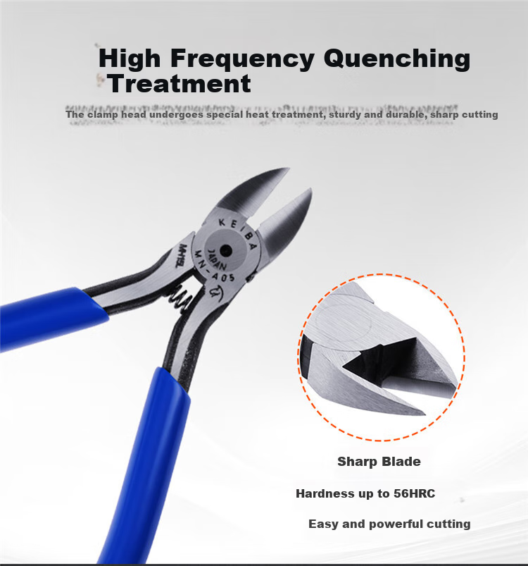 KEIBA Japanese Imported Diagonal Cutting Pliers, Side Cutters, Electrician's Specialized Wire Cutters, Line Snips, 5 Inches, MN-A05 3