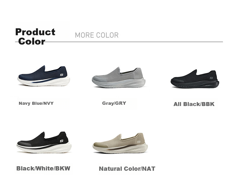 Skechers Men's Walking Shoes with Soft Soles, Comfortable Slip-On Casual Shoes, Wide-Fit Shock-Absorbing Sneakers, Running Shoes 3