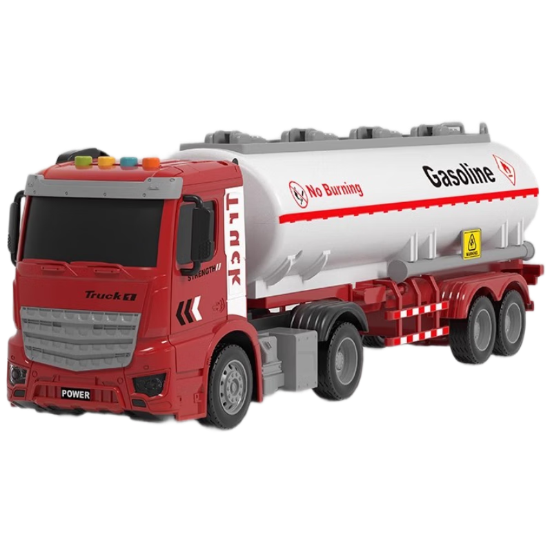Mama Treasure Twin Children's Day Gift Oil Tanker Toy Extra Large 3-6 Years Old Red Water Spray Semi-Trailer Engineering Truck for Boys