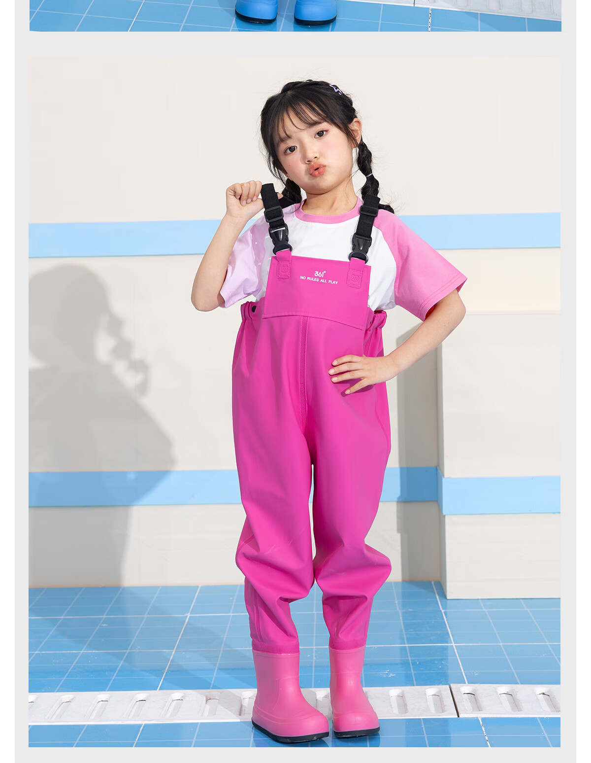 361° Kids Waterproof Wading Pants One-Piece Water Shoes New Stream Trekking Outdoor Fishing Water Play Pants 14