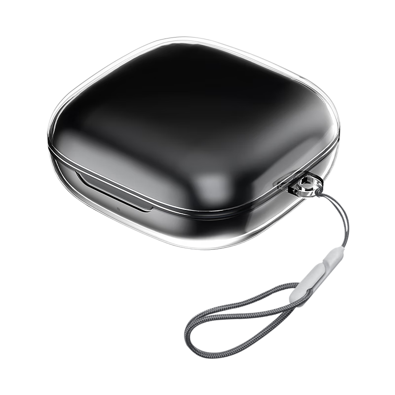 ESCASE Open Fit2 Protective Case for Shao Yin T920 Bluetooth Earphones, Silicone Soft Case, Full Protection, Shockproof, Ultra-Thin Transparent, Bare Device Aesthetic + Lanyard