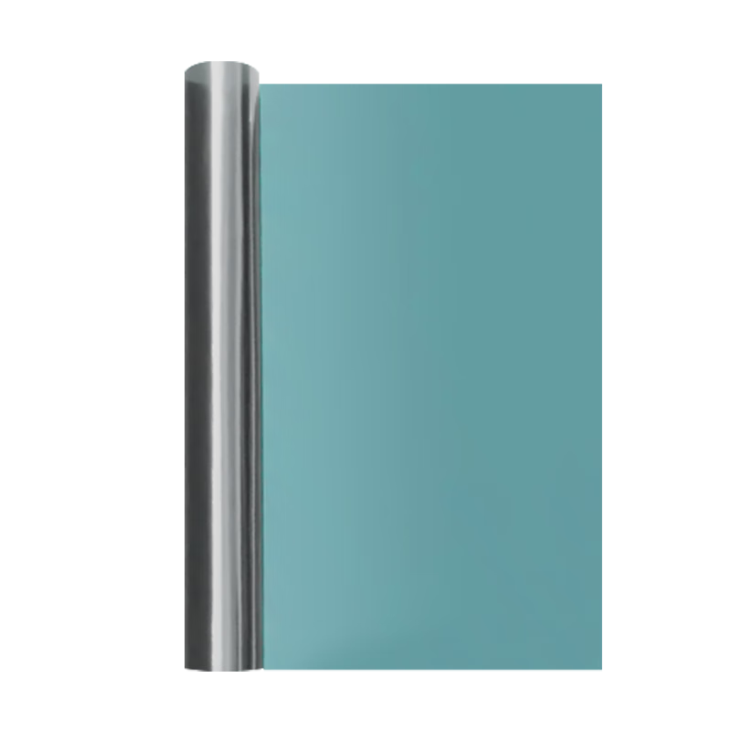 Quatrefoil Privacy Glass Sticker Heat Insulation Sun Protection Film 90x200cm Light Blue Silver