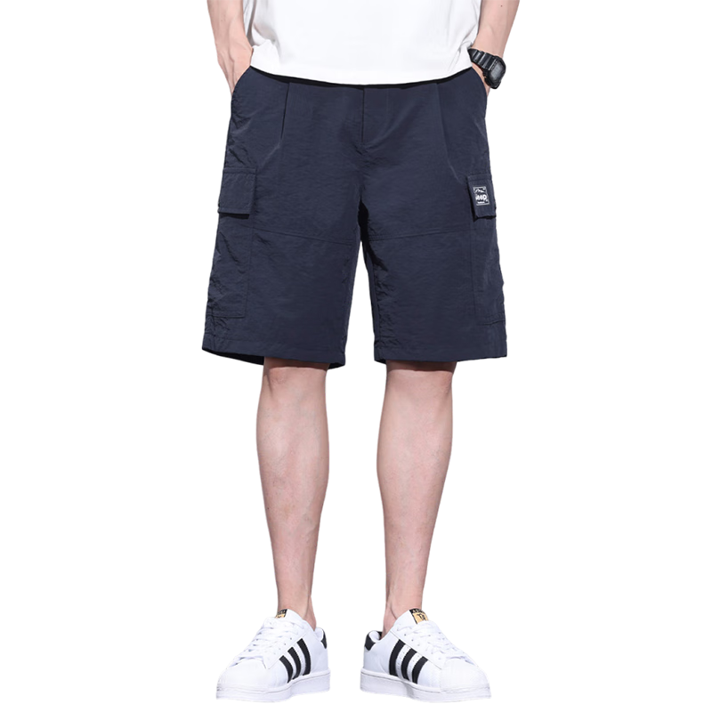 JEEP Ice Silk Workwear Five-Point Casual Shorts for Men, 2026 Summer Thin Loose Straight-Leg Cool Mid-Length Pants for Me