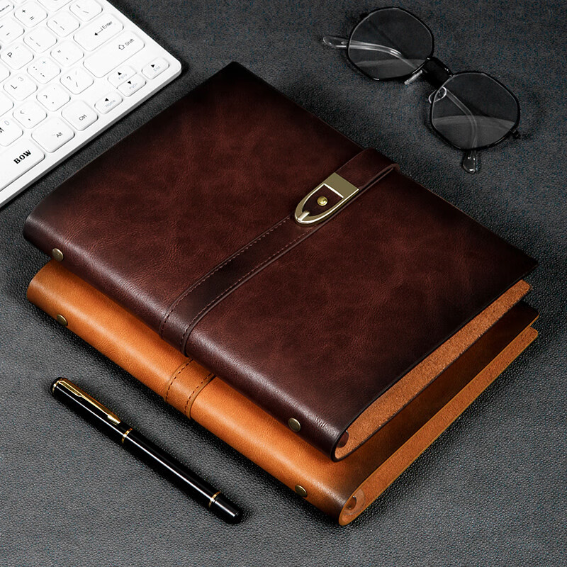 Weimei A5 Detachable Faux Leather Loose-Leaf Binder 25K Vintage Notebook Student Thickened 100 Pages Diary Journal Creative Souvenir Business Exquisite Gift Box Custom Logo Available
