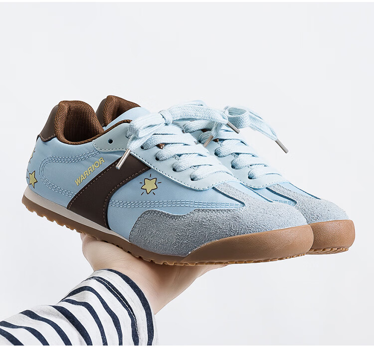 Huili Official Women's Shoes, Summer Dexun Shoes for Women 2026, Retro Casual Shoes, Simple And Versatile Ladies' Shoes, Light Blue-Brown, Size 36 16