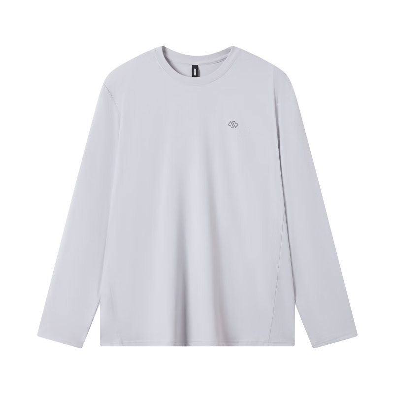 JD Original Summer Sports Long-Sleeve T-Shirt for Men, Antibacterial Quick-Dry Undershirt, Running Men's Tee Shirt, Mountain Rock Gray, 2XL