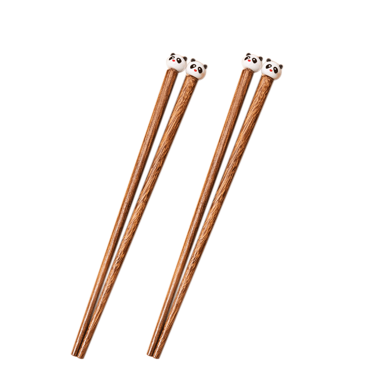 COOKSS Children's Chopsticks for Home Use, Chicken Wing Wood, Training Chopsticks for Ages 2-3 Learning Chopsticks for Kids, Short Chopsticks for Children's Tableware