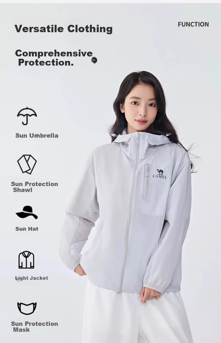 CAMEL [Muguang C+] Sun Protection Clothing, Spring And Summer UPF50+, Cool And Heat-Blocking Sun Protection Garment for Men And Women, Style 9002, Size L 6