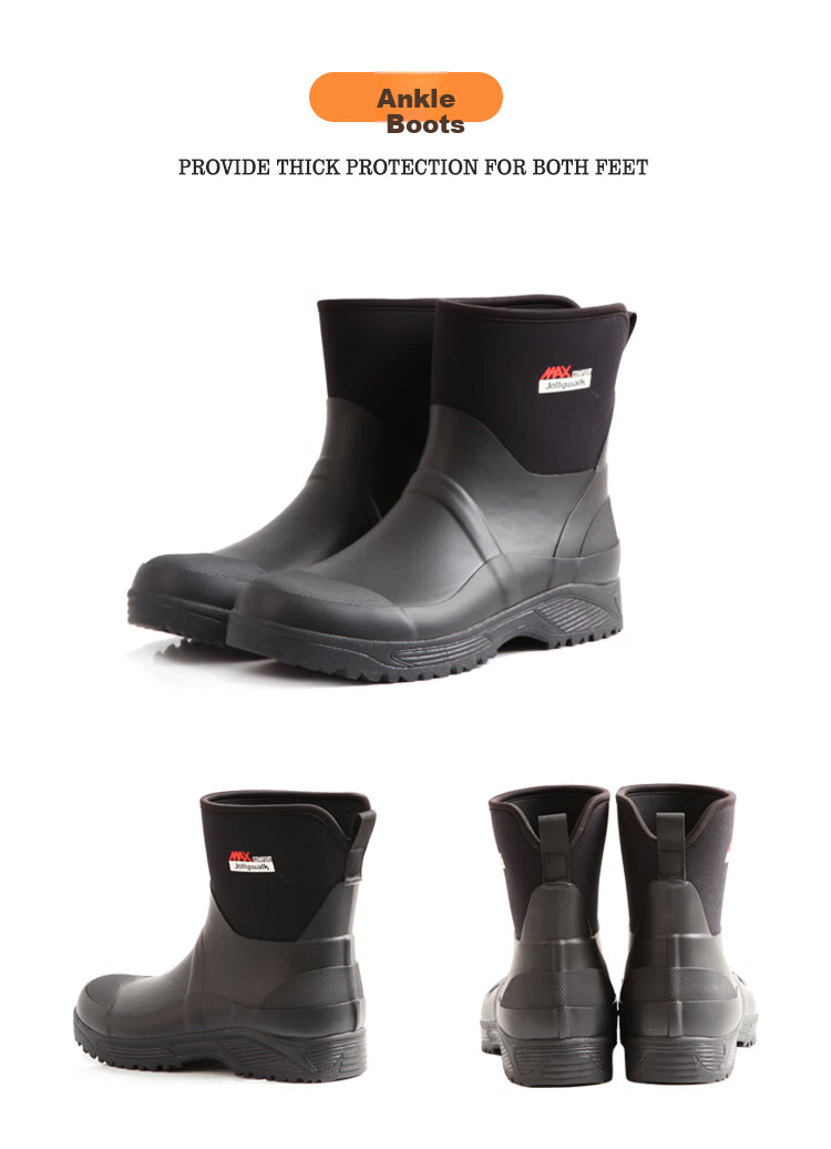 Jolly Walk Non-Slip Wear-Resistant Fishing Shoes Waterproof Rain Boots JW8101, Black Low-Cut Size 41 15