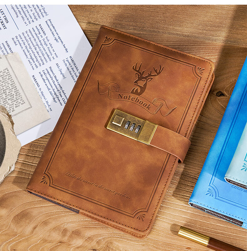 Weimei Password Lock Notebook A5 Password Diary Lockable Portable 25K High-Quality Thick 100-Page Journal Customizable Logo 11