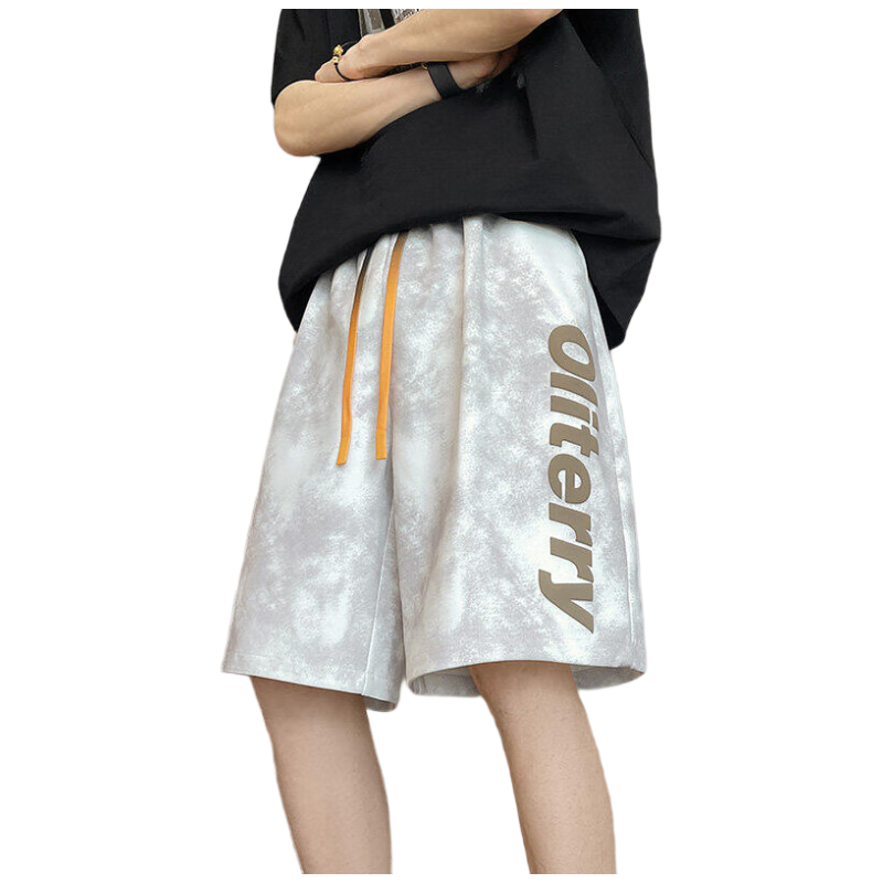 Zofeili Men's American Tie-Dye Shorts Summer 2025 Loose Casual Versatile Sports Pants Youth Trendy Five-Point Pants