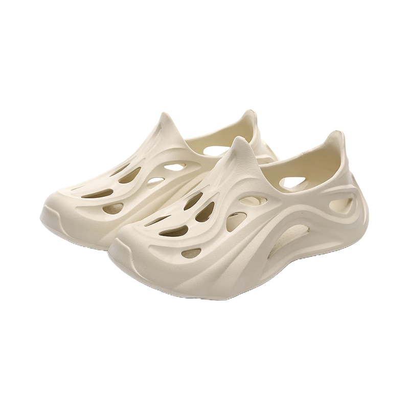 GUOLUOFEI Summer Men's Shoes, Hole Shoes, Sandals, Beach Slippers, Breathable, Fashionable, Outdoor Wear, Comfortable, Black, Size 42-43