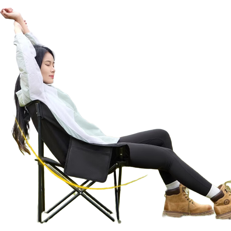 CAMEL Outdoor Camping Folding Chair Fishing Stool Beach Recliner Moon Chair Folding Stool Sketching Table Chair Equipment 5970G