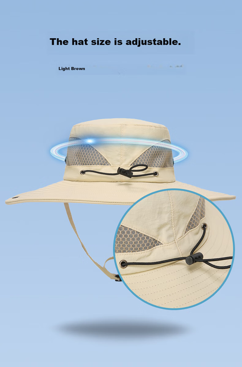 JEEP Men's Four-Season Sun Hat Unisex Adjustable Wide Brim Fisherman Hat UV Protection Sun Cap A0359 3