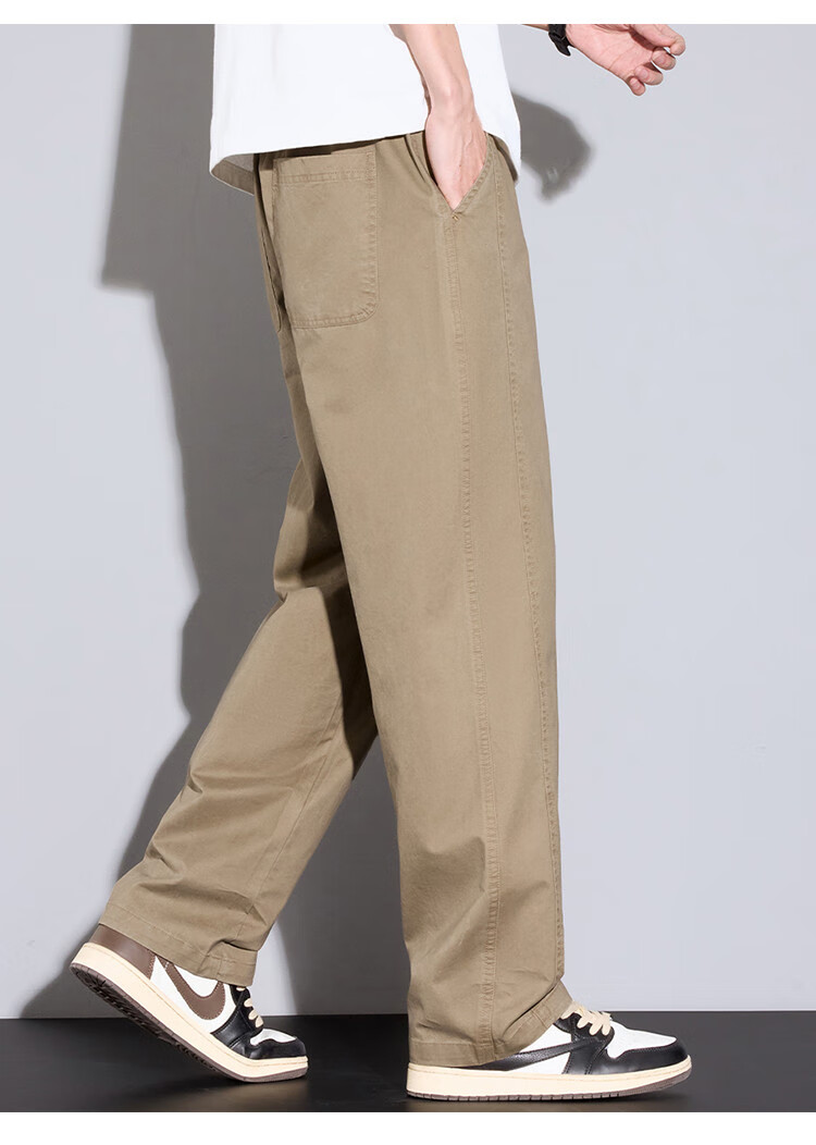 JEEP High-End Men's Casual Pants, New Spring And Autumn 2026 Style, Loose Straight-Leg Trousers, Trendy Wide-Leg Long Pants for Me 1