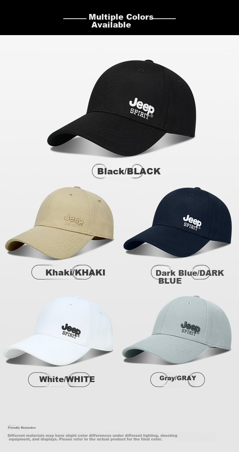 JEEP Baseball Cap for Men, Versatile Summer Visor Hat, Fashionable Trendy Sun Hat for Men And Women, A0755 1
