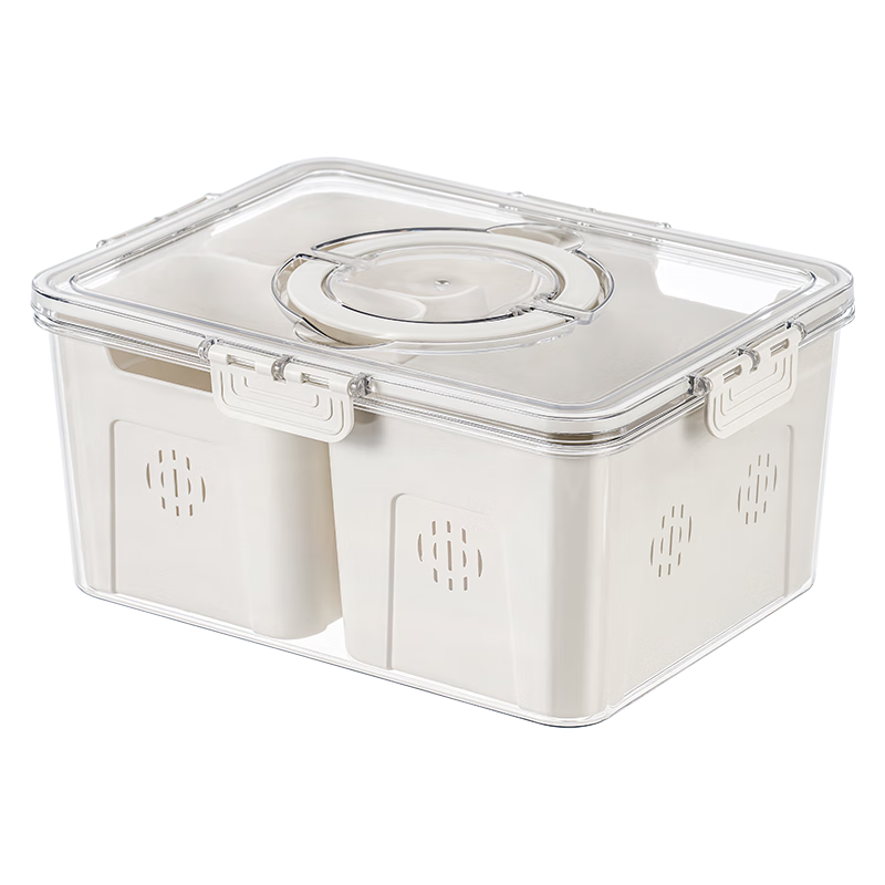 Xitianlong Pet Food Storage Container, Portable Fruit Box, Large Capacity, Food-Grade, Outdoor Camping Picnic Box with Three Compartments