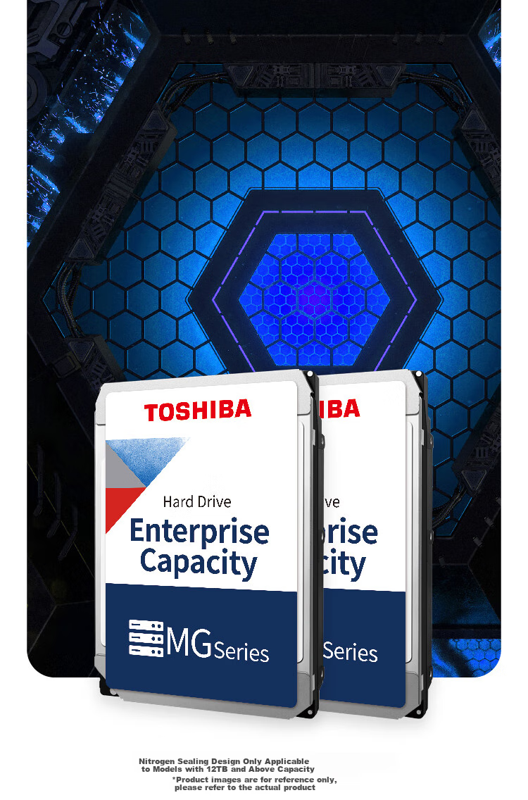 TOSHIBA 22TB 7200 RPM 512MB SATA Interface Vertical CMR Helium Mechanical Hard Drive Enterprise-Grade Hard Drive (MG10AFA22TE) 8
