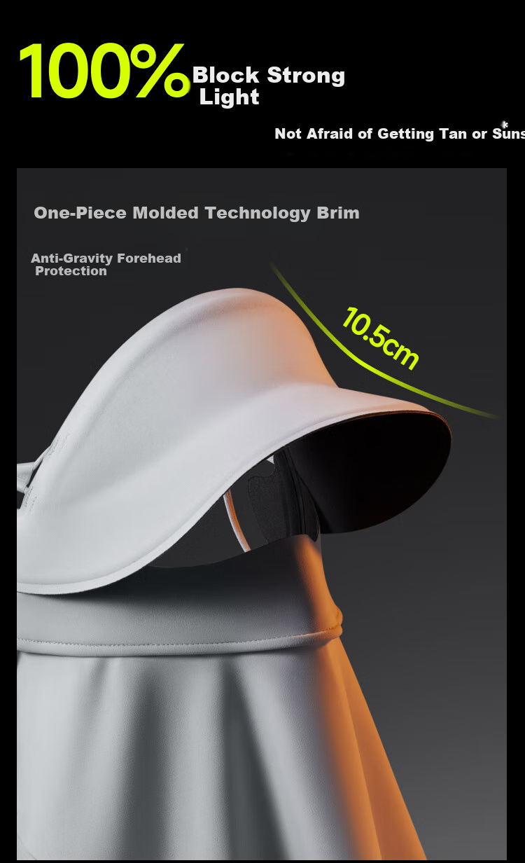 Beneunder Sun Protection Face Mask for Women with Brim, Full Face UV Protection, Neck Guard, Integrated Cycling Sunshade And Face Cover MP356 5
