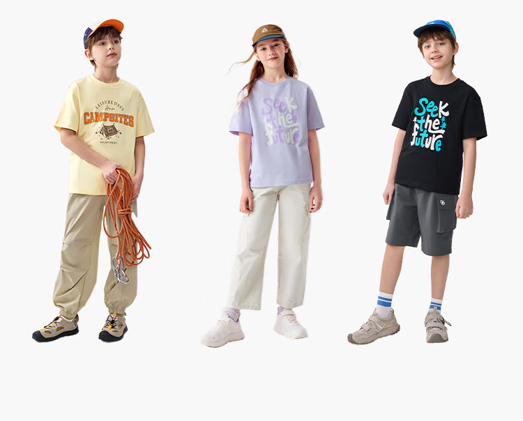 BALABALA Children's Short-Sleeve T-Shirt, Boys And Girls Summer Wear, Moisture-Wicking Quick-Dry Parent-Child Top, 208225117220 5