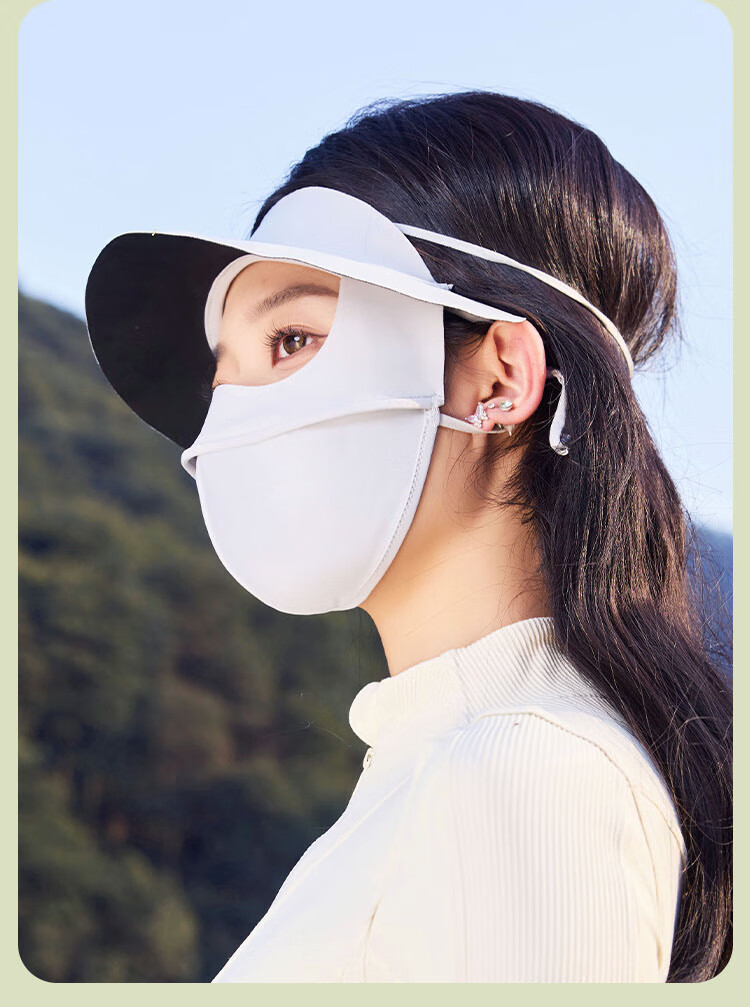 Nanjiren 2025 New Black Vinyl Sun Protection Hat for Women, Open-Top UV Shield Face Mask Sunshade Hat, Fashionable Summer Sun Hat for Women 16