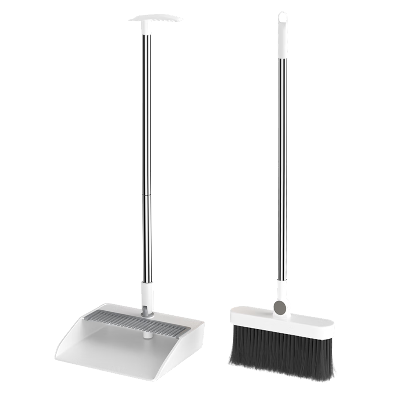 Yagao Broom And Dustpan Set with Comb Teeth, Foldable Soft-Bristle Broom for Home Use, Sweeping Hair