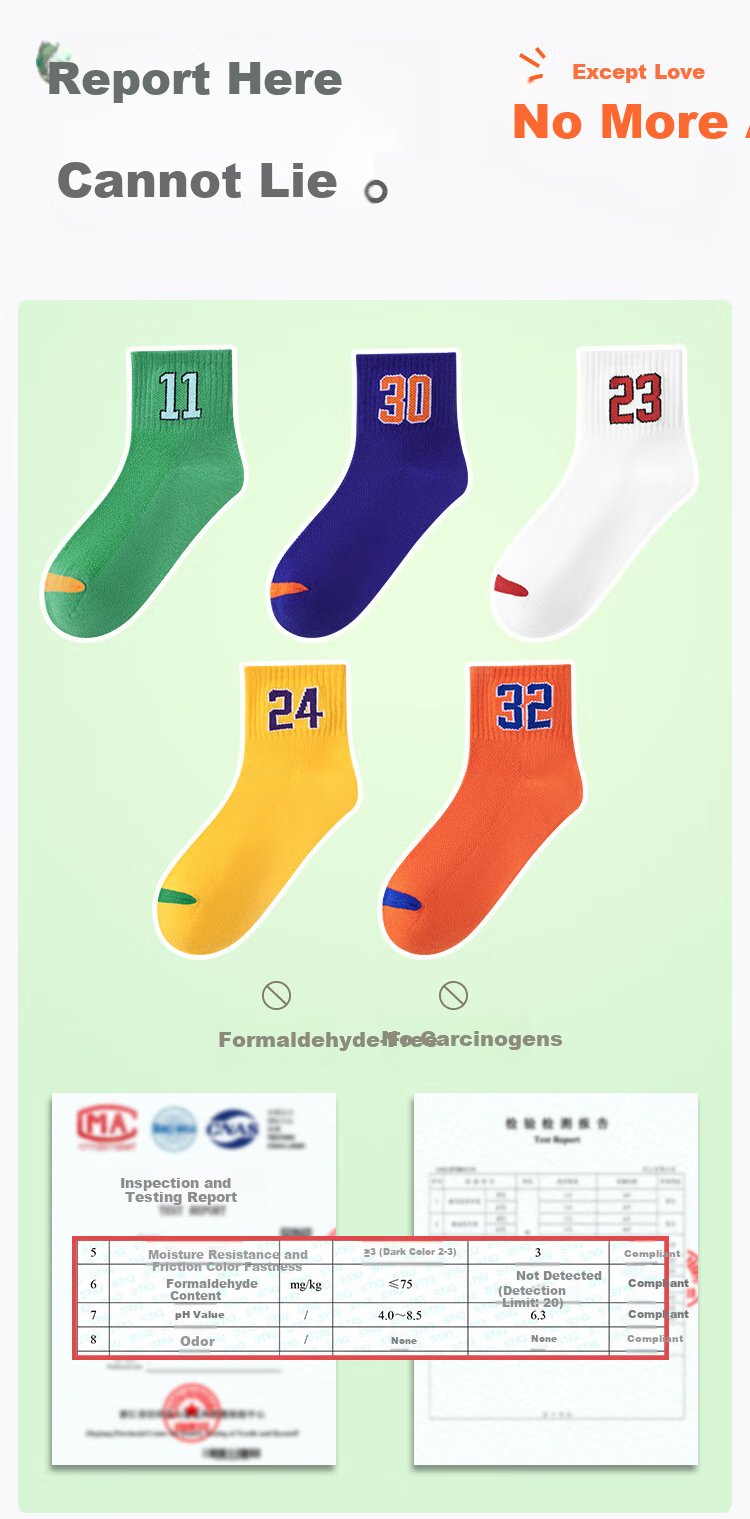 LangSha Children's Socks, Boys' Spring And Summer Thin Mesh Breathable Mid-Calf Student Socks, Digital Combination (5 Pairs) 7
