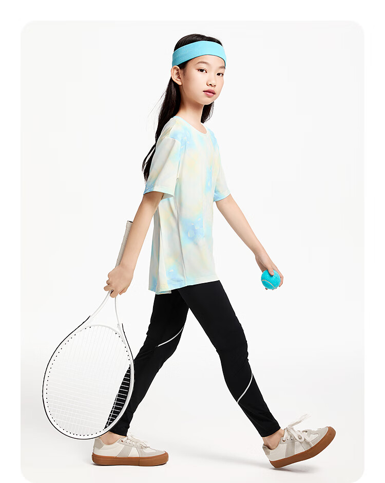 Annil Girls' Leggings, 2025 Summer New Ice-Cool Elastic Slim-Fit Black Fashion Sun Protection Long Pants 6