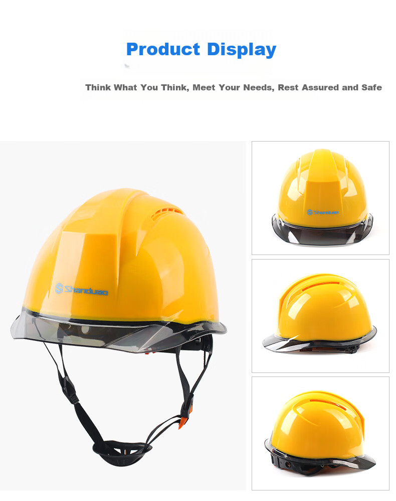 Shanduo ABS Safety Helmet Construction Anti-Smash Hard Hat D989 White 1 Piece 7