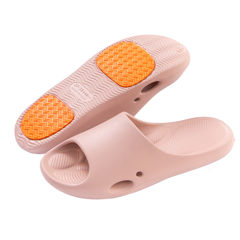 JD Original [Anti-Slip] Bathroom Slippers, EVA Odor-Resistant, for Elderly And Pregnant Women, Spring And Summer Ladies' Slip-On Sandals, Pink, Size 37-38