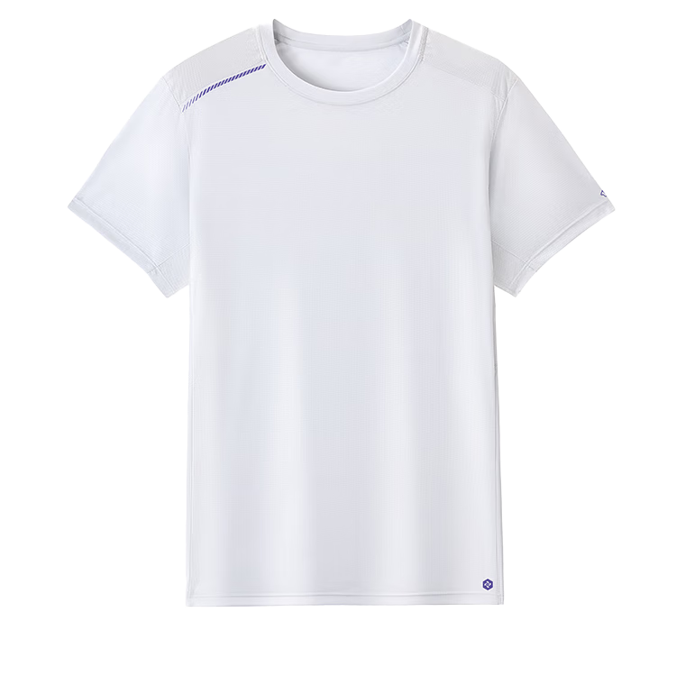 JD Original Summer Sports Quick-Dry Breathable T-Shirt Running Series Quick-Dry Outdoor Men's Short-Sleeve Shirt, White, 3XL