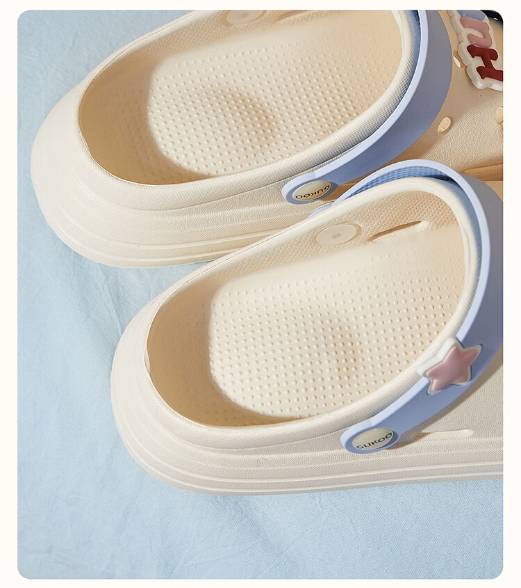 Gukoo Women's Summer Cute Koala Clog New Non-Slip Home Slippers Off-White Size 35-36 12