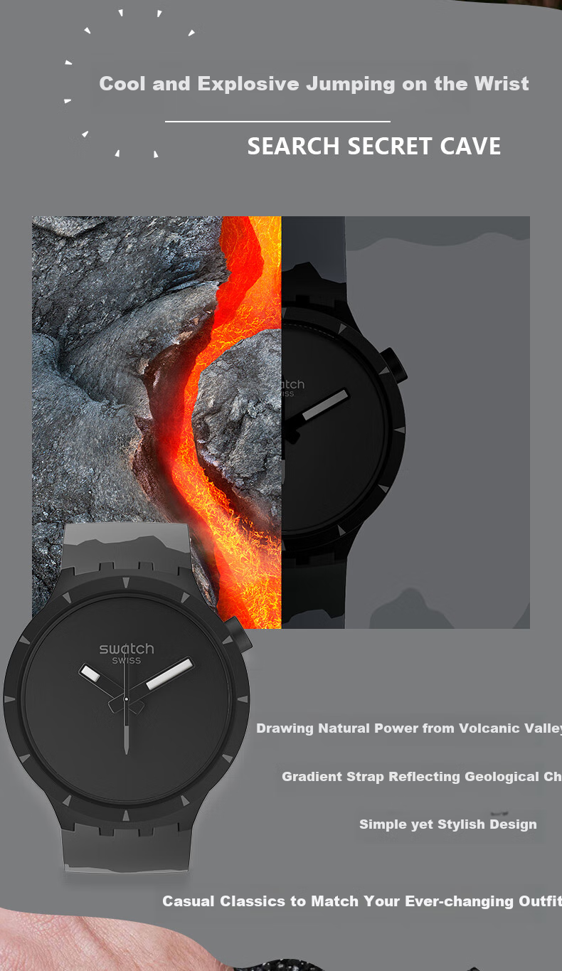 Swatch Swiss Watch, Innovative Plant Ceramic Luminous Quartz Watch for Men And Women, Holiday Gift, Desert Explorer 6