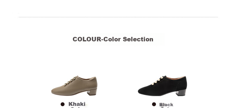C.BANNER [Silent Series] Chunky Mid-Heel Deep-Mouth Fashion Women's Shoes A24482705 Khaki Color Size 35 2
