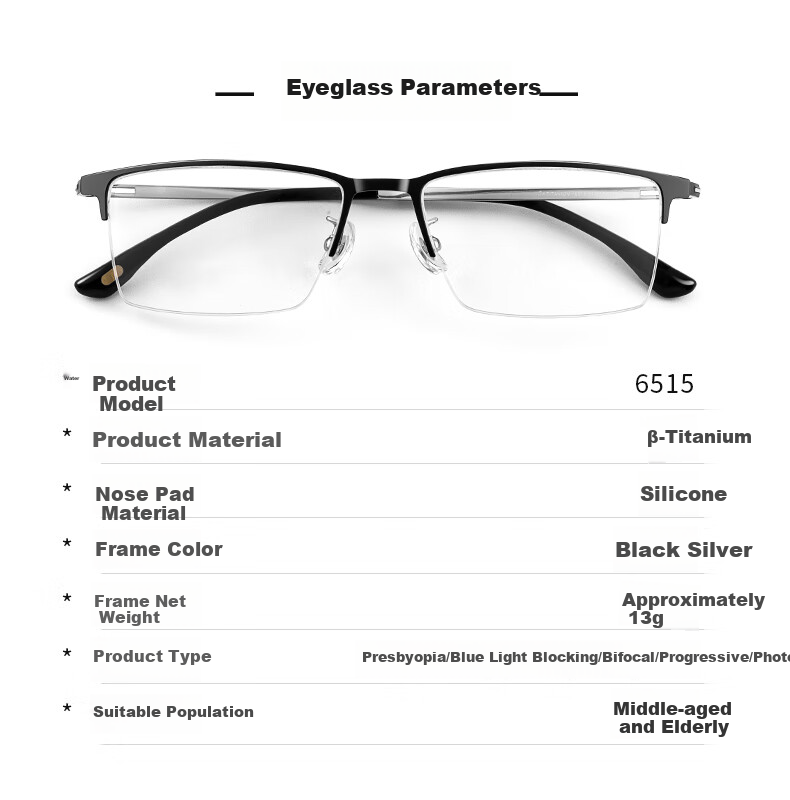 Yupintang Reading Glasses for Men And Women, Japanese Imported Smart Zoom Anti-Blue Light Glasses, Ultra-Light Titanium Metal Business Self-Operated Mid-Autumn Festival 13