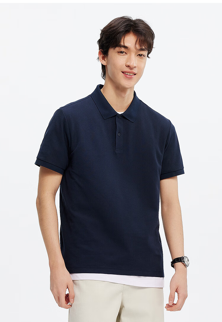 Semir POLO Shirt for Men, Summer Moisture-Wicking Quick-Dry Simple Solid Color Short-Sleeve T-Shirt, Slim-Fit Top 101325115105 19