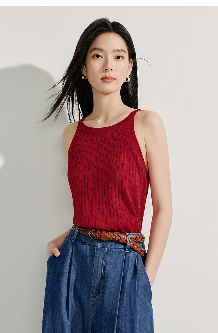 Inman Lightweight Cool Knit Vest Small Camisole 2025 Summer New Women's Layered Slim Top Lotus Pink S 22
