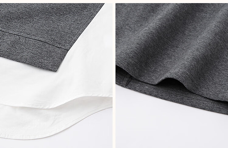 Dme 350G Air Layer Set Spring Autumn Fashion Colorblock Sweatshirt and Elastic Waist Split Skirt Two-Piece Set for Women 16